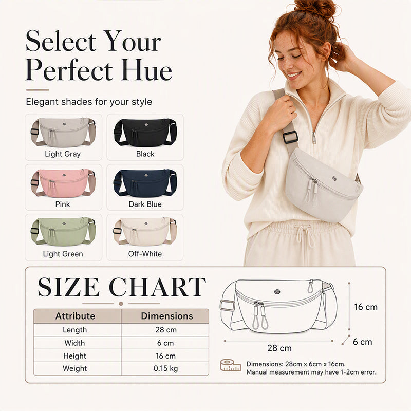Minimalist Half Moon Crossbody Bag