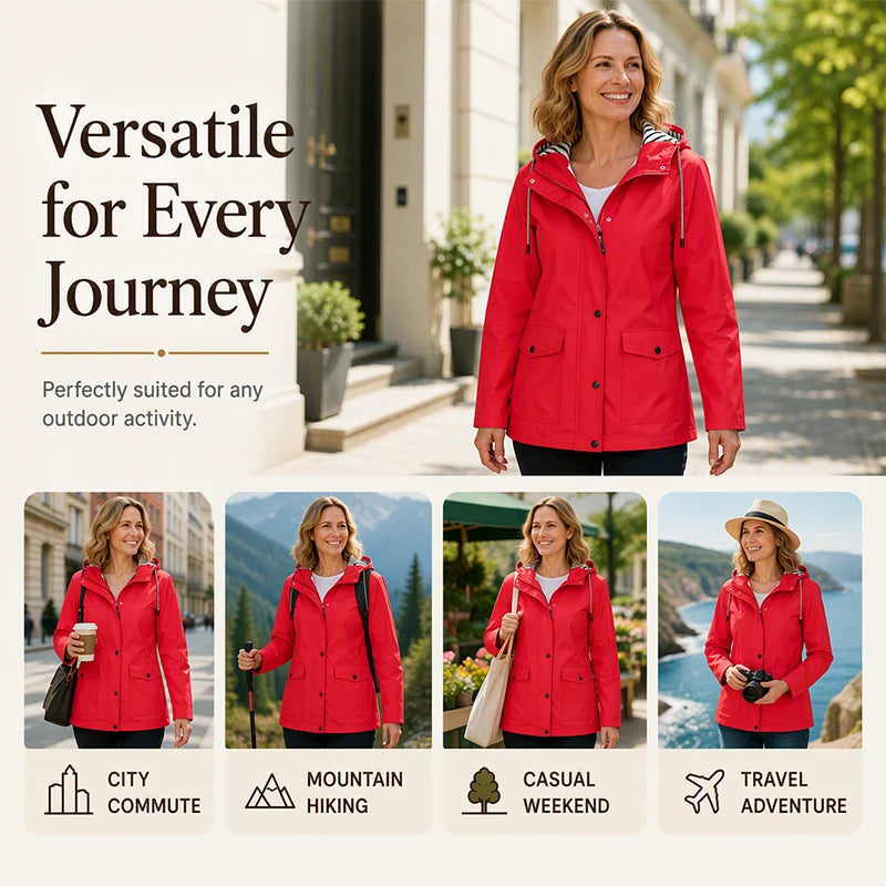 🌦️✨ Women's Outdoor Waterproof Windproof Jacket