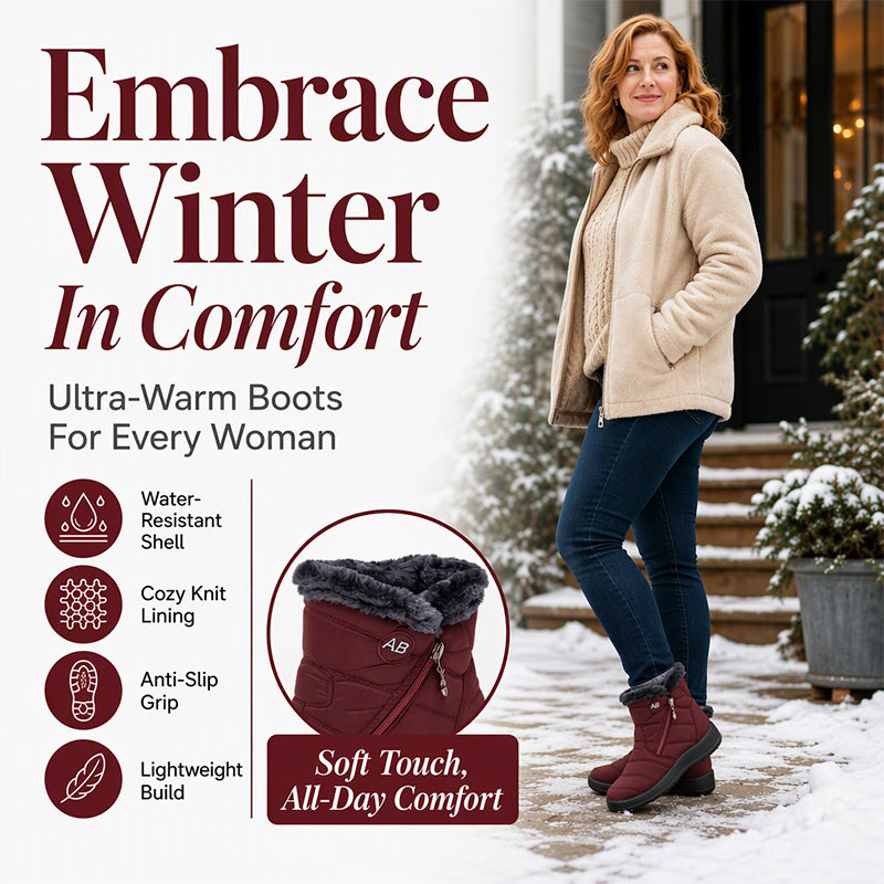 Women's Plush-Lined Winter Snow Boots