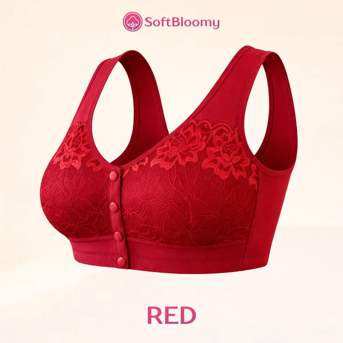 Soft Bloomy - LAST DAY 70% OFF | Easy-On Front Closure Cotton Comfort Shaping Bra for Seniors