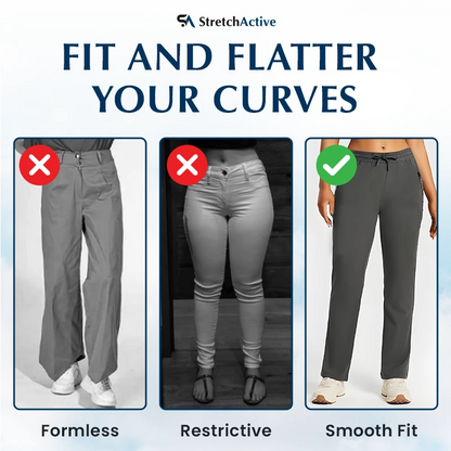 StretchActive - Women's Ultra Soft Stretch Perfect Drape Casual Pants