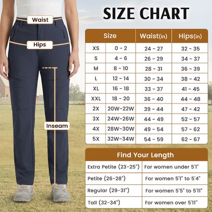 FlexLaria - Women's Stretch Outdoor Utility Cargo Pants
