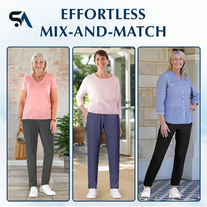 StretchActive - Women's Ultra Soft Stretch Perfect Drape Casual Pants