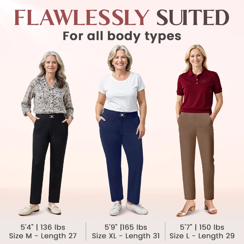 SoftyGrace - High Rise Silky Soft Pull-on Comfort Pants