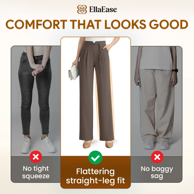 EllaEase - LAST DAY 70% OFF - Super Soft Stretch Straight-leg Comfort Pants